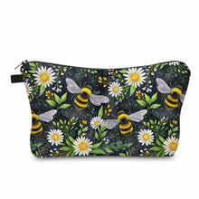 Load image into Gallery viewer, Pouch - Bees Daisy on Black
