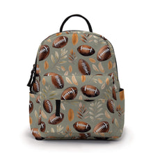 Load image into Gallery viewer, Mini Backpack - Football Leaves
