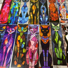Load image into Gallery viewer, Bookmark - Cats Stained Glass Mix
