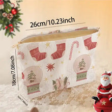 Load image into Gallery viewer, Corduroy Zip Pouch - Christmas - PREORDER 10/28-10/31
