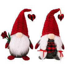 Load image into Gallery viewer, Gnome - Valentine #4 - Plaid Heart - PREORDER
