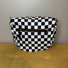 Load image into Gallery viewer, The Roni Nylon Crossbody - Checkered Black &amp; White

