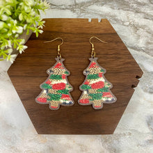 Load image into Gallery viewer, Wooden Cutout Earrings - Christmas Tree
