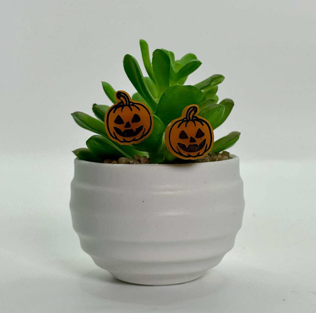 Stud Earrings - Halloween Fall - Pumpkin - PREORDER Ends 10/2
