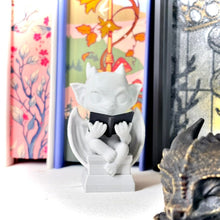 Load image into Gallery viewer, 3d Printed Cute Gargoyle Reading a Book Bookshelf Decor
