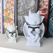 Load image into Gallery viewer, 3d Printed Cute Gargoyle Reading a Book Bookshelf Decor
