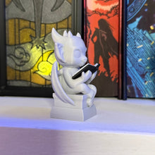 Load image into Gallery viewer, 3d Printed Cute Gargoyle Reading a Book Bookshelf Decor
