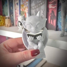 Load image into Gallery viewer, 3d Printed Cute Gargoyle Reading a Book Bookshelf Decor
