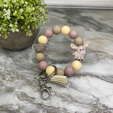 Load image into Gallery viewer, Silicone Bracelet Keychain - Moose - Neapolitan
