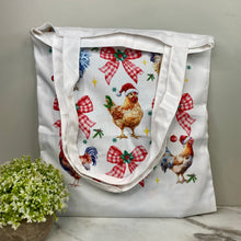 Load image into Gallery viewer, Tote Bag - Christmas - #4 - Chickens
