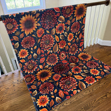 Load image into Gallery viewer, Blanket Halloween #26 - Moody Crimson Floral
