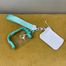 Load image into Gallery viewer, Nylon + Clear Wristlet Double Mini Wallet Set
