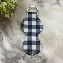 Load image into Gallery viewer, Lip Balm Chapstick Holder - #43 - Black &amp; White Plaid
