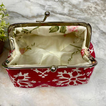 Load image into Gallery viewer, Clamshell Coin Purse Wallet - Snowflake
