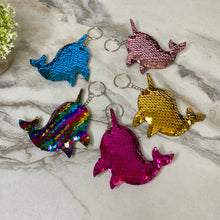 Load image into Gallery viewer, Keychain - Sequin Narwhal
