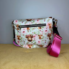 Load image into Gallery viewer, The Roni Nylon Crossbody - Highland Cow Pink Floral

