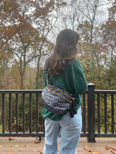Load image into Gallery viewer, The Roni Nylon Crossbody - Animal Print Grey with Black
