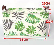 Load image into Gallery viewer, Pop Up Canvas Basket - Monstera Leaves
