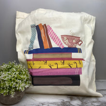 Load image into Gallery viewer, Tote Bag - Floral Books - #4
