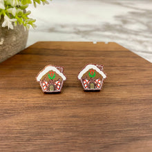 Load image into Gallery viewer, Acrylic Stud Earrings - Christmas - Gingerbread House
