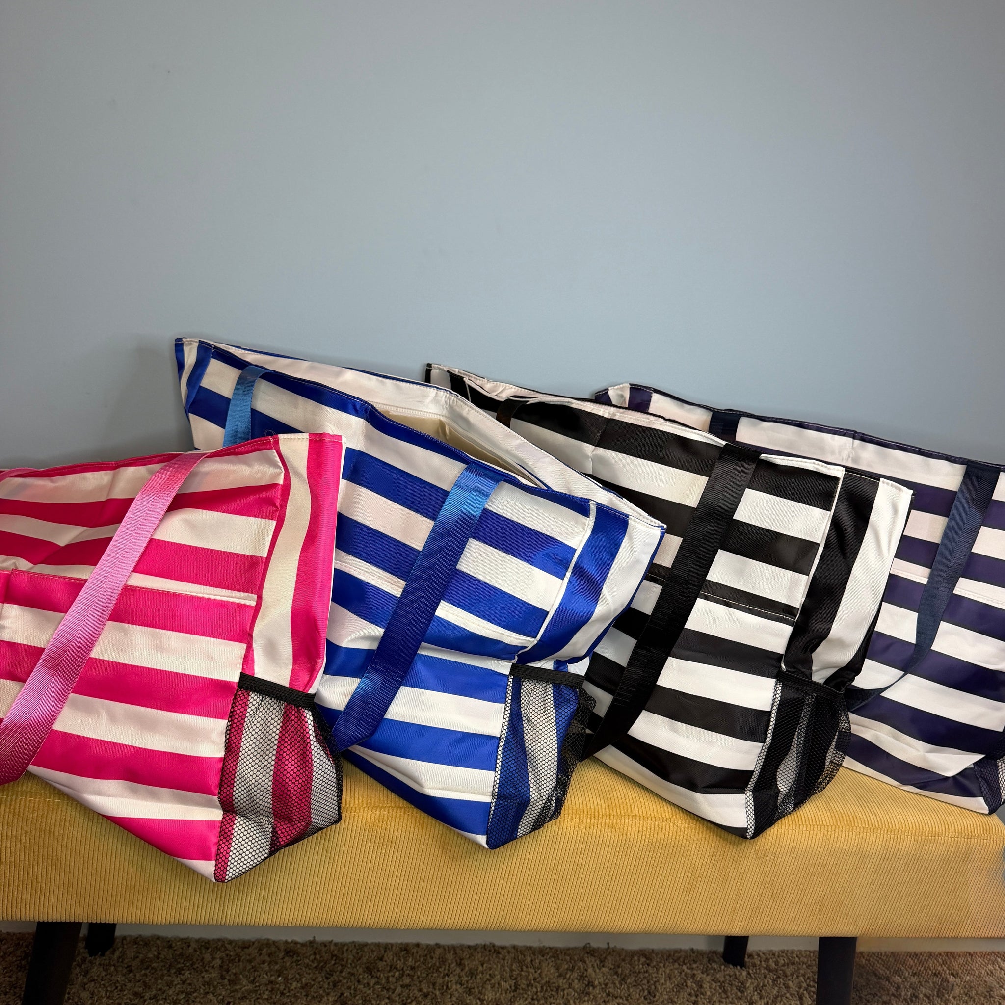 Load image into Gallery viewer, Tote Bag - Summer Stripes - Pink