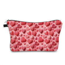 Load image into Gallery viewer, Pouch - Hearts, All Pink Knit
