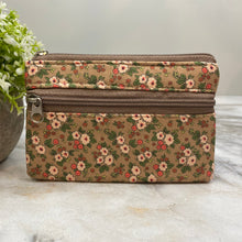 Load image into Gallery viewer, Mini Double Zip Pouch - Floral
