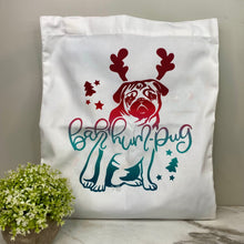 Load image into Gallery viewer, Tote Bag - Christmas - #51 - Bah Hum Pug
