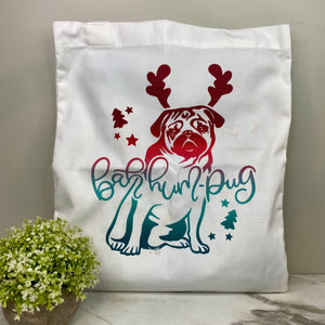 Tote Bag - Christmas - #51 - Bah Hum Pug