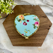 Load image into Gallery viewer, Compact Mirror - Blue Floral (by shape)
