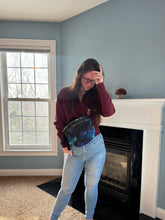 Load image into Gallery viewer, The Roni Nylon Crossbody - Blue Green Purple Galaxy
