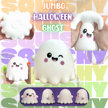 Load image into Gallery viewer, Squishy Toy - Halloween Jumbo Wink Ghost

