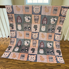 Load image into Gallery viewer, Blanket - Farm Animals Quilt - PREORDER
