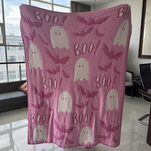 Load image into Gallery viewer, Blanket - Soft Dreams - Double Sided Halloween Ghost Pink Boo
