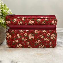 Load image into Gallery viewer, Mini Double Zip Pouch - Floral
