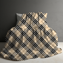 Load image into Gallery viewer, Blanket - Tan Gold Plaid
