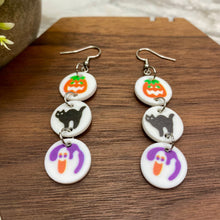 Load image into Gallery viewer, Acrylic Dangle Earrings - Halloween Cookies
