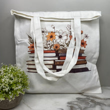 Load image into Gallery viewer, Tote Bag - Floral Books - #1
