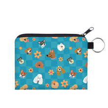 Load image into Gallery viewer, Mini Pouch - Dog Checker Blue

