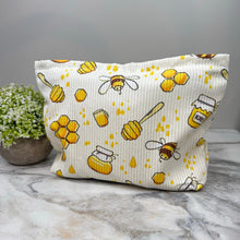 Load image into Gallery viewer, Corduroy Zip Pouch - Honey Bee
