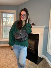 Load image into Gallery viewer, The Roni Nylon Crossbody - Black &amp; Grey Paw
