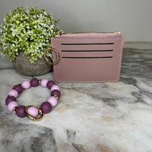 Load image into Gallery viewer, Denim Suede Bracelet Keychain &amp; Card Holder Wallet

