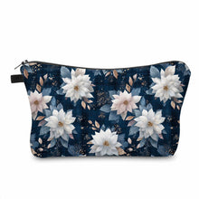 Load image into Gallery viewer, Pouch - Christmas - Blue White Floral
