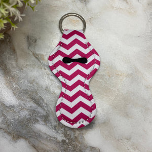 Lip Balm Chapstick Holder - #20 - Pink Chevron