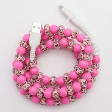 Load image into Gallery viewer, Charging Charger Cord - Beaded - Clear Design
