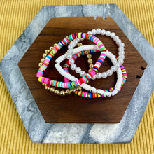 Load image into Gallery viewer, Bracelet Pack - Clay &amp; Gold Bead - Love
