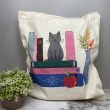 Load image into Gallery viewer, Tote Bag - Floral Books - #3
