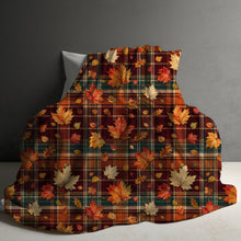 Load image into Gallery viewer, Blanket Halloween #3 - Plaid Leaves - PREORDER ends 7/25
