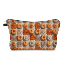 Load image into Gallery viewer, Pouch - Fall Knit Crochet Pumpkins
