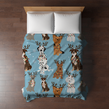 Load image into Gallery viewer, Blanket - Christmas - Dog Blue - PREORDER
